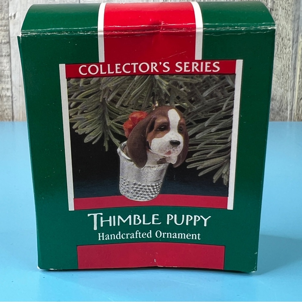 Hallmark Keepsake Ornament Thimble Puppy Collectors Series Handcrafted Ornament